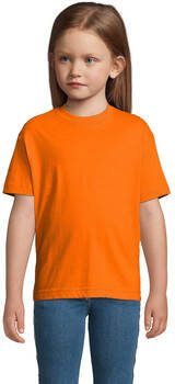 Sols T-shirt Korte Mouw Kinder-T-shirt in imperiaal oranje 100% katoen