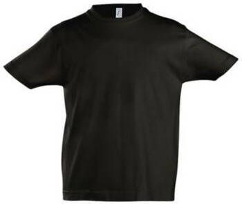 Sols T-shirt Korte Mouw Kinder T-shirt zwart Imperial KIDS 100% katoen