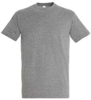 Sols T-shirt Korte Mouw IMPERIAL T-shirt Grijsmix 100% katoen