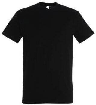 Sols T-shirt Korte Mouw IMPERIAL T-shirt diepzwart 100% katoen