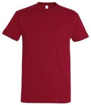 Sols T-shirt Korte Mouw IMPERIAL Tango Rood T-shirt 100% katoen