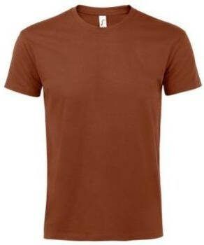 Sols T-shirt Korte Mouw IMPERIAL Terracotta T-shirt 100% halfgekamd katoen