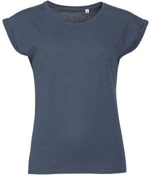 Sols T-shirt Korte Mouw MELBA TROPICAL GIRL DAMES T-SHIRT Opgerolde mouwen
