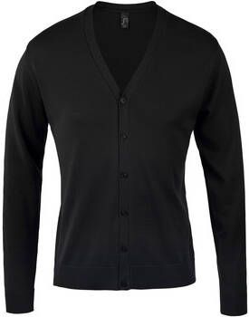 Sols Vest Gouden elegante gebreide herencardigan met V-hals