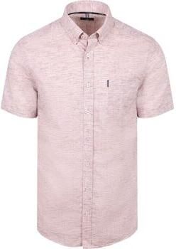 State Of Art Overhemd Korte Mouw Short Sleeve Shirt Faux Stripe Burgundy