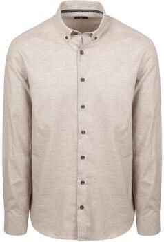 State Of Art Overhemd Lange Mouw Heavy Twill Overhemd Beige