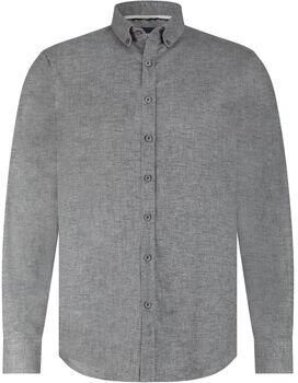 State Of Art Overhemd Lange Mouw Knitted Oxford Overhemd Grijs