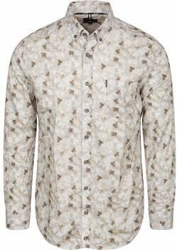 State Of Art Overhemd Lange Mouw Overhemd Flower Print Grijs