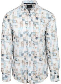 State Of Art Overhemd Lange Mouw Overhemd Print Blauw