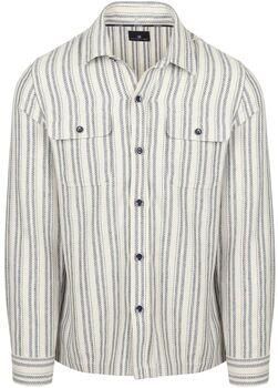 State Of Art Overhemd Lange Mouw Overshirt Streep Blauw