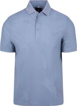 State Of Art Polo Shirt Korte Mouw Polo Piqué Leafs Lichtblauw