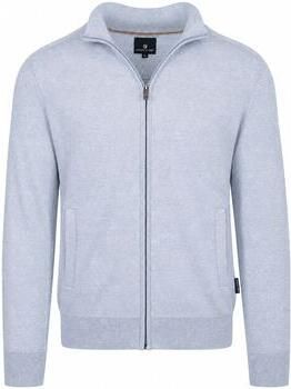 State Of Art Sweater Cardigan Zip Mouline Mid Blue