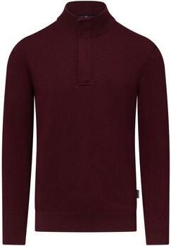 State Of Art Sweater Half Zip Trui Wool Blend Burgundy