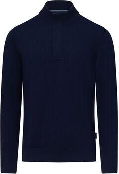 State Of Art Sweater Half Zip Trui Wool Blend Navy