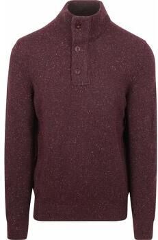 State Of Art Sweater Mocker Trui Melange Bordeaux
