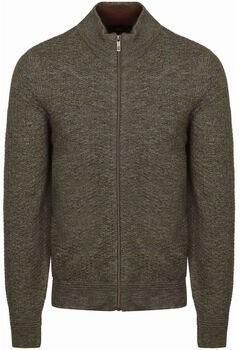 State Of Art Trui Vest Structure Melange Bruin