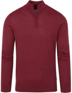 State Of Art Sweater Half Zip Bordeaux Rood