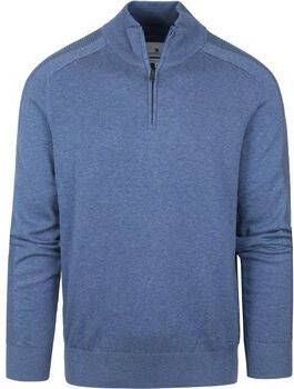State Of Art Sweater Half Zip Blauw