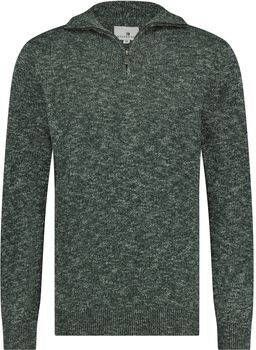 State Of Art Sweater Half Zip Melange Mosgroen