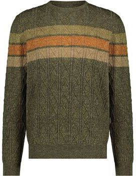 State Of Art Sweater Trui Strepen Groen Melange