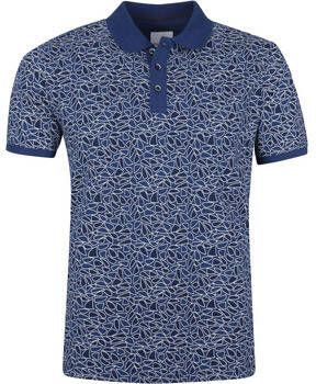 State Of Art T-shirt Pique Polo Donkerblauw Print