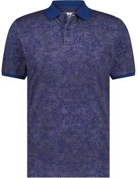 State Of Art T-shirt Polo Pique Print Donkerblauw