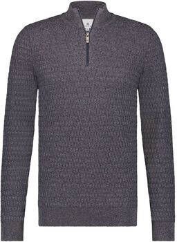 State Of Art Sweater Half Zip Structuur Donkerblauw
