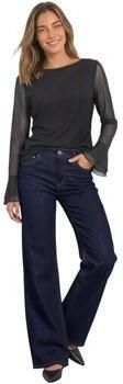 Street One Blouse Printed mesh shirt w.volant sleeves 326072