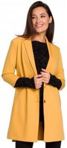 Style Colbert S142 Longline blazer met zijsplitten geel