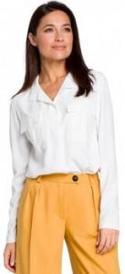 Style Blouse S144 Blouse met twee zakken ecru