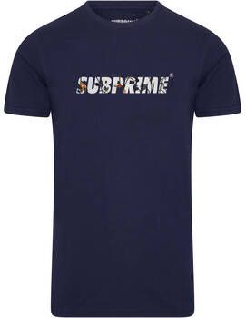 Subprime T-shirt Korte Mouw Shirt Flower Navy