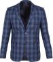 Suitable Blazer Prestige Colbert Amqui Ruit Blauw - Thumbnail 1