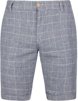 Suitable Broek Don Short Blauw Geruit