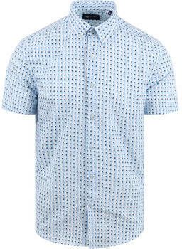 Suitable Overhemd Short Sleeve Overhemd Print Blauw