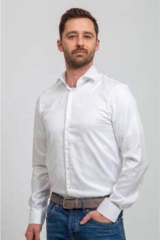 Suitable Overhemd Lange Mouw Wit Overhemd Slim Fit DR-01