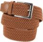 Suitable Riem Geweven Riem Taupe Cognac - Thumbnail 1