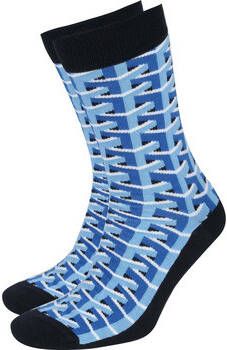 Suitable Socks 3D Pattern Sokken Blauw
