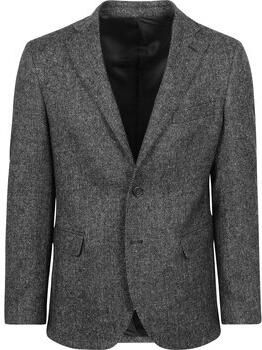 Suitable Blazer Birds Eye Colbert Merinowol Antraciet