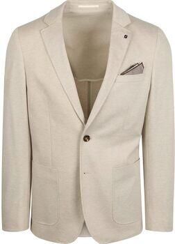 Suitable Blazer Colbert Face Print Sand