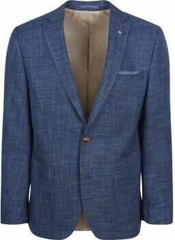 Suitable Blazer Colbert Leek Jeans Blauw