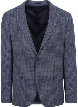 Suitable Blazer Colbert Royal Blauw Ruiten