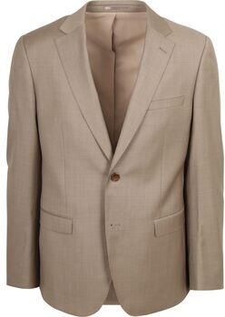 Suitable Blazer Kostuum Sharkskin Wol Sand