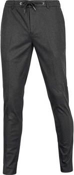Suitable Broek Chino Das Pied de Poule Antraciet