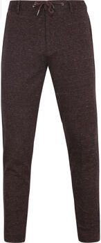 Suitable Broek Chino Das Pied de Poule Aurbergine