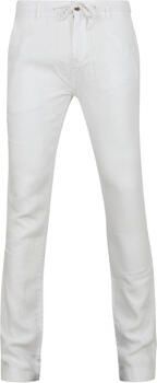 Suitable Broek Chino Linnen Wit