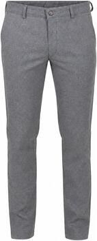 Suitable Broek Chino Pico Flanel Grijs