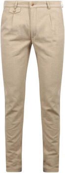Suitable Broek Chino Pico Pleat Flanel Sand
