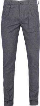 Suitable Broek Chino Pico Pleat Navy