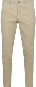 Suitable Chino Broek Chino Plato Corduroy Off White