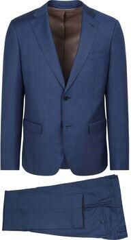Suitable Kostuum Sharkskin Kostuum Wol Royal Blauw